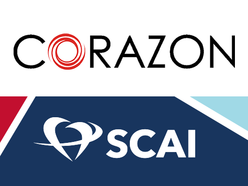 A graphic showing the Corazon and SCAI logos