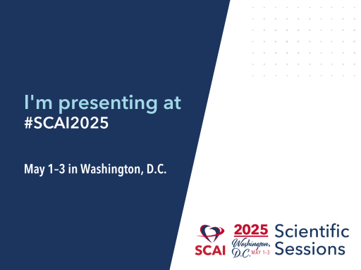 I'm Presenting at SCAI 2025 Scientific Sessions Graphic